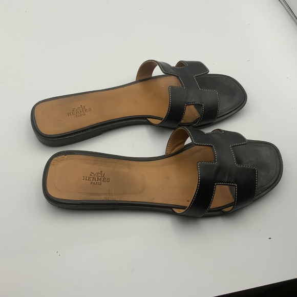 HERMES LEATHER SANDALS - Picture 4 of 6